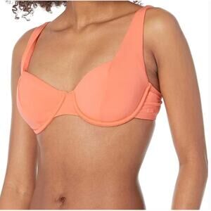 Roxy Women's Standard Solid Beach Classics Underwire D-Cup Bikini Top Sz M
